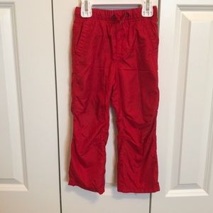 Red Joggers with cloth lining.